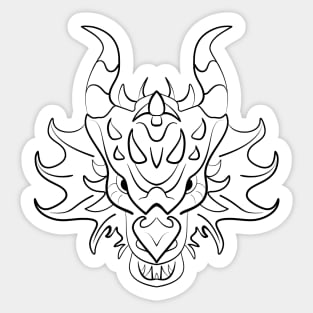 Black dragon design Sticker